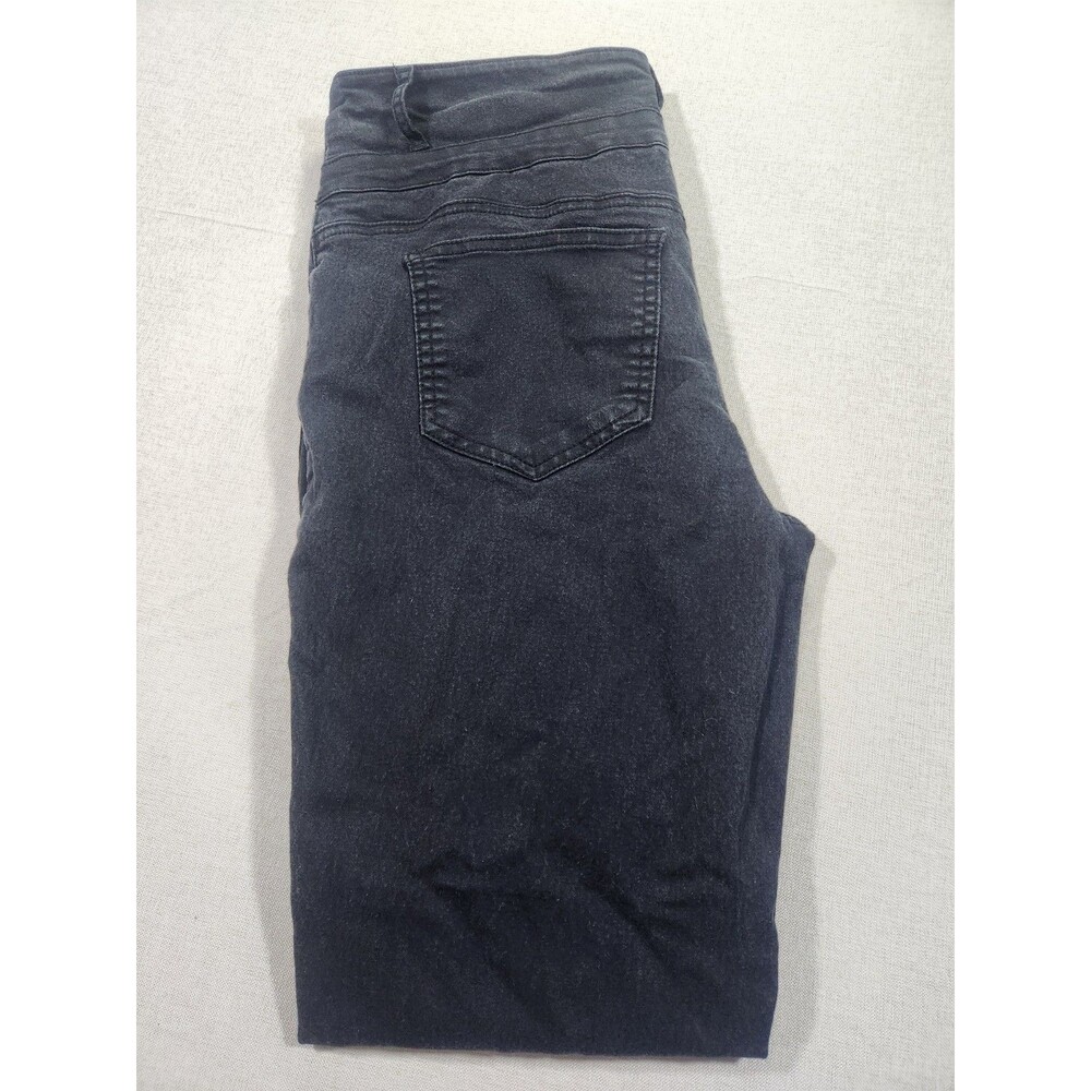 Silver Crush Women's Black Mid-Rise Skinny Denim Jeans Size 13  #062
